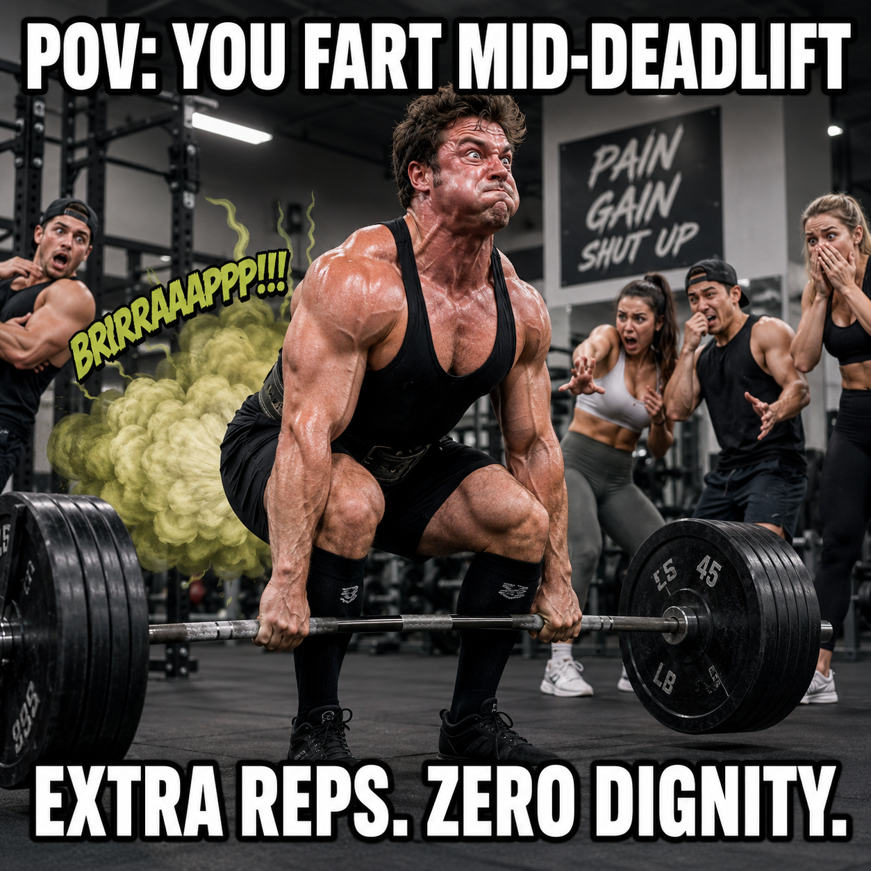 POV: You Fart Mid-Deadlift fart meme